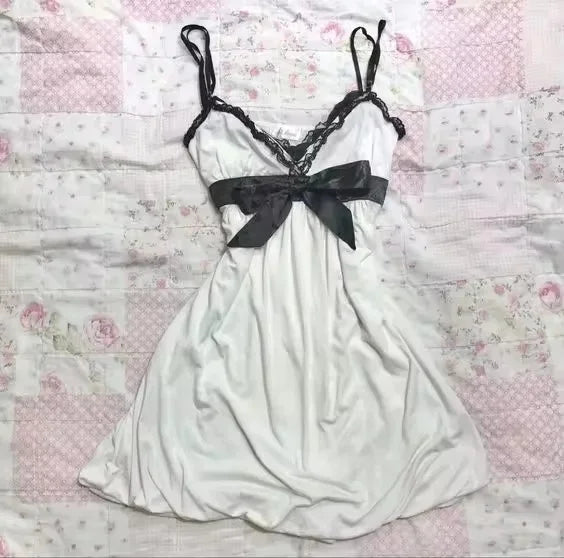 NEW Rock Goth Hip Hop Y2K Dress Frock Streetwear High Street Fashion Sexy Jersey Dress Classic Minimalist Yarn Skirt Casual