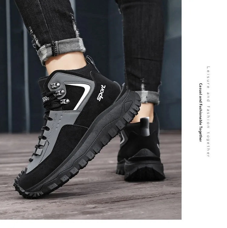 Men's Large Size Versatile Mountain Climbing Anti-slip Wear-resistant Outdoor Casual Trendy Spring Lightweight Dad Shoes