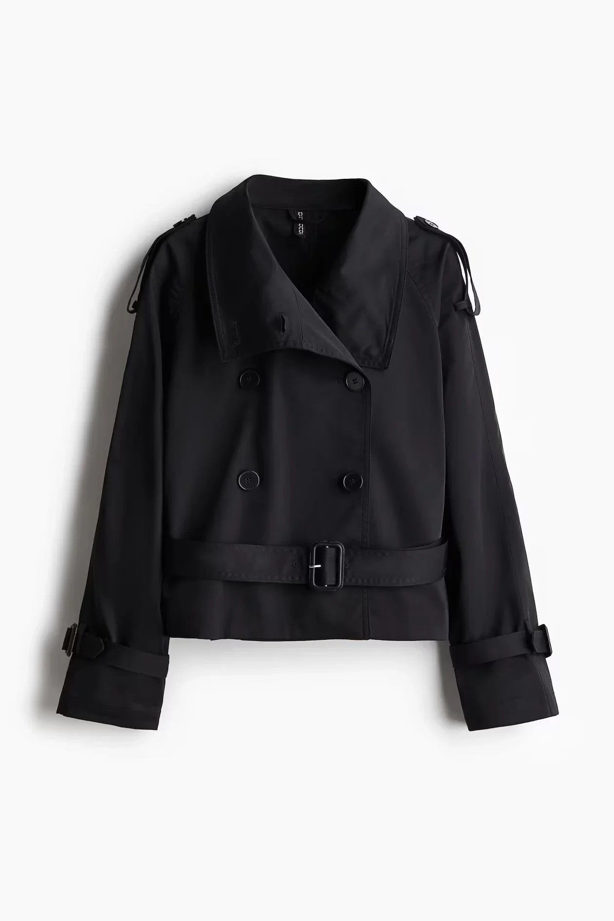 Fashion Women's Short Belt Jackets Long Sleeve Stand Collar Double Breasted Female Coat 2025 Autumn Lady Solid Outwear