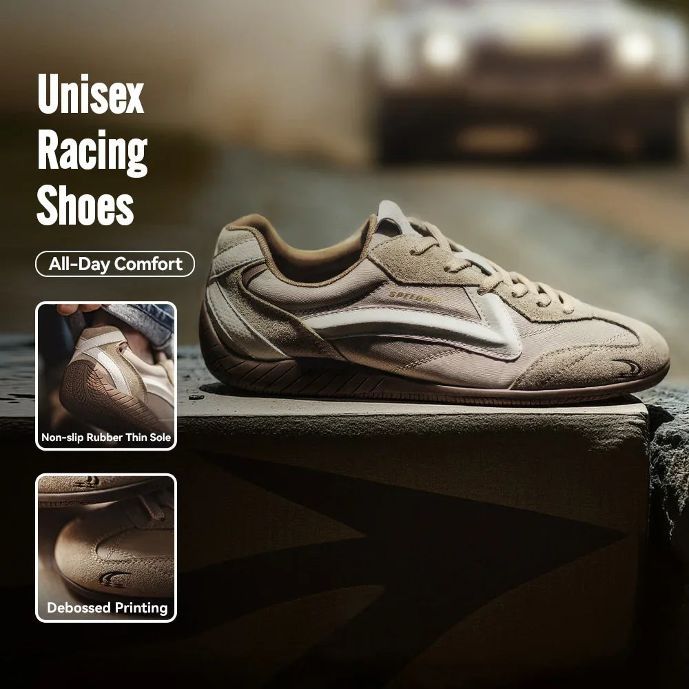 Maden Unisex Fall Vintage Patchwork Racing Shoes Breathable German Trainers Sneakers Thin Sole Casual Lace-Up Sport Winter Shoes