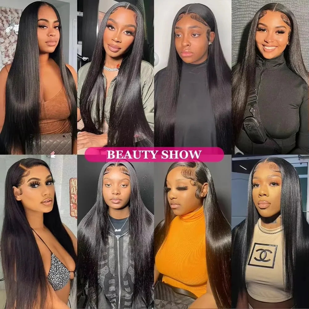 HD Bone Straight 13x6 13x4 Lace Front Human Hair Wig Transparent Brazilian Remy 36 Inch Human Hair Lace Frontal Wig For Women