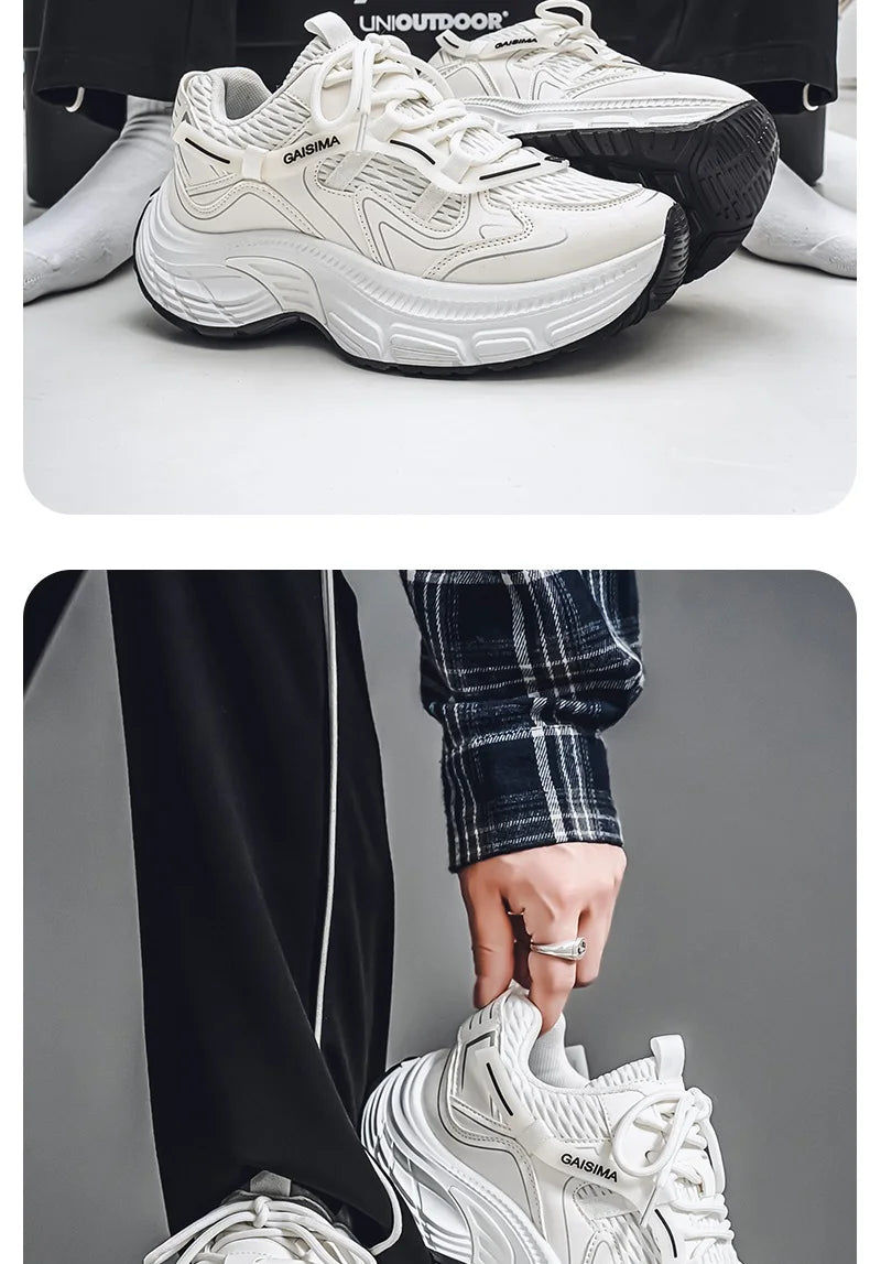 Professional Running Shoes Unisex Thick Bottom Sport Shoes Men Women Luxury Brand Walking Jogging Shoe Couples Yellow Sneakers
