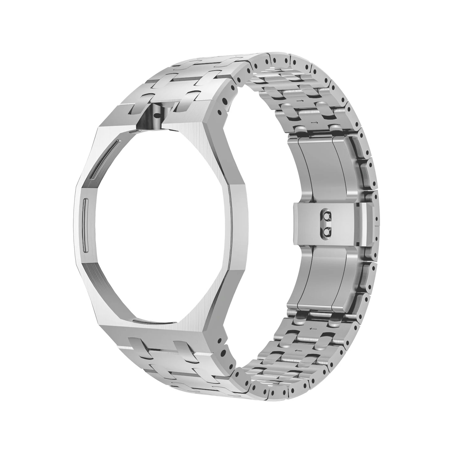 Luxury Stainless Steel Case Silicone Strap Modification Kit for Swatch X AP Royal POP Pocket Watch Transformation Wristwatch