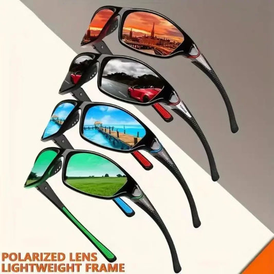Sports Polarized Sunglasses for Men Lightweight Night Vision Male Shades Cycling Driving Fishing Fashion Mirror Sunglass
