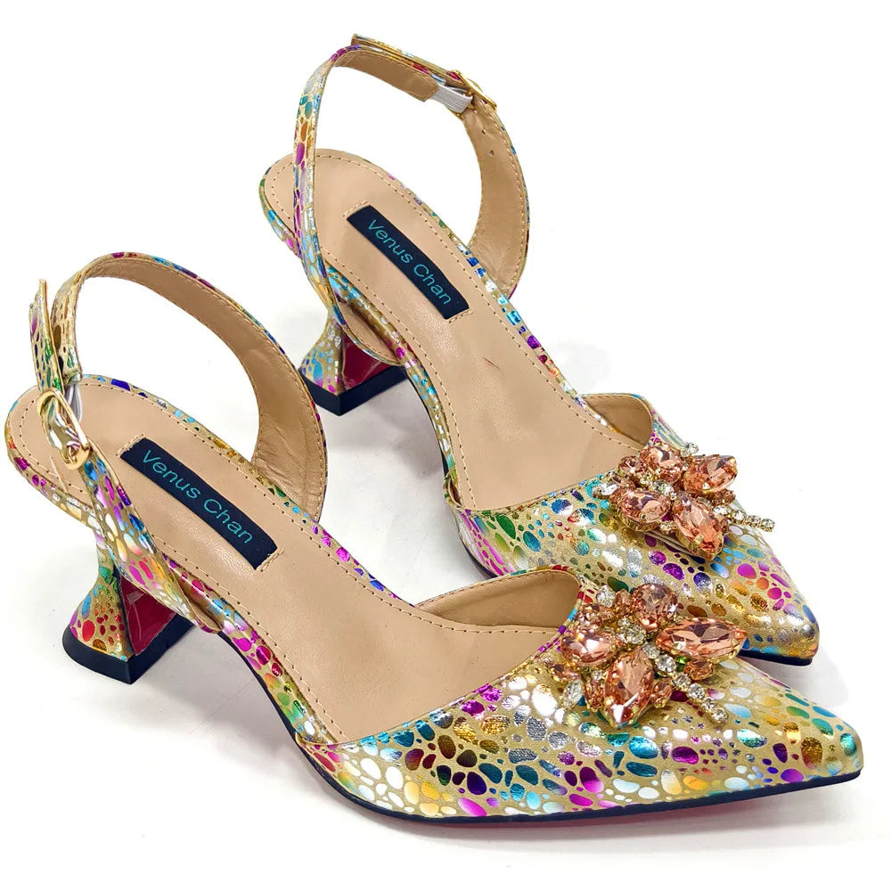 Italian Design African Ladies Party Shoes and Bag Nigerian Fashion Lace Mini Bags and High Heel Pointed Shoes