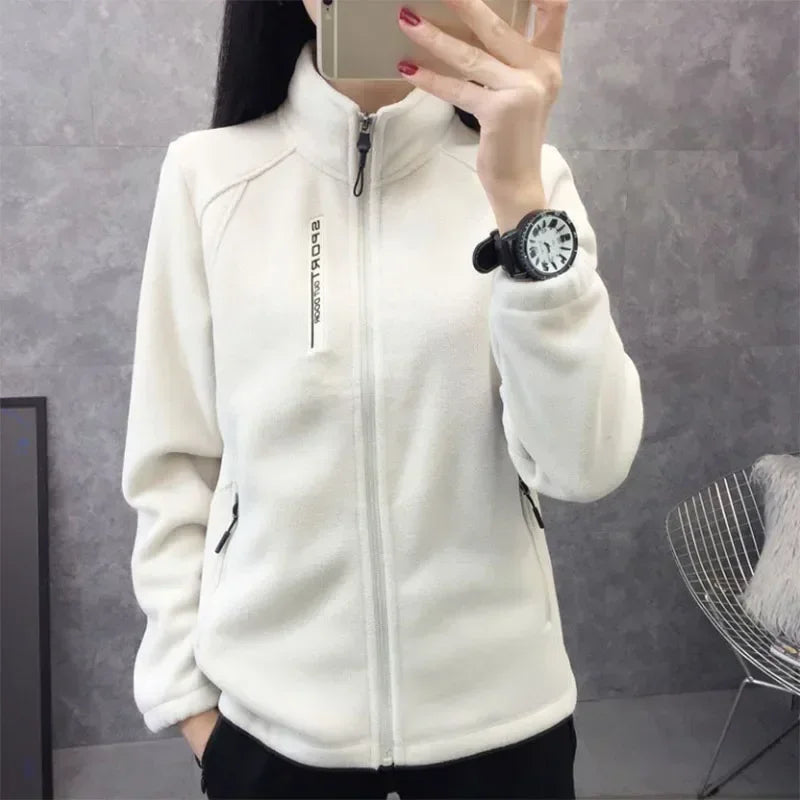 Smvp 2024 Autumn Winter New Casual Standing Neck Thickened Clothing Coat Lady Two-sided Fleece Outdoor Sport Keep Warm Overcoat