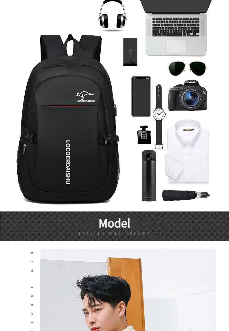 Men's and women's large-capacity trendy outdoor travel casual backpacks and schoolbags, airplane cabin backpacks