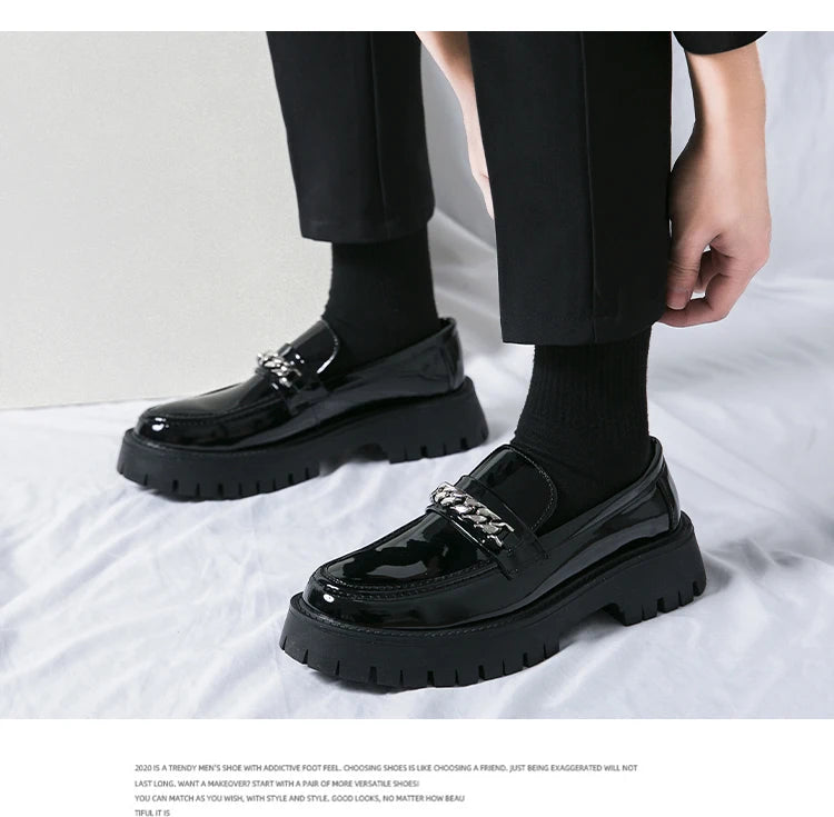 2024 classic leather men's casual leather shoes men wedding leather business men's dress pointed casual youth British style