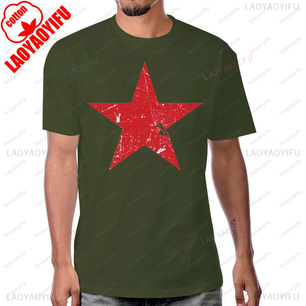 Red Star Soviet Che Guevara Revolution CCCP USSR RETRO Graphic T Shirts Woman Man Vintage Style T-shirt High Quality Cotton Tops