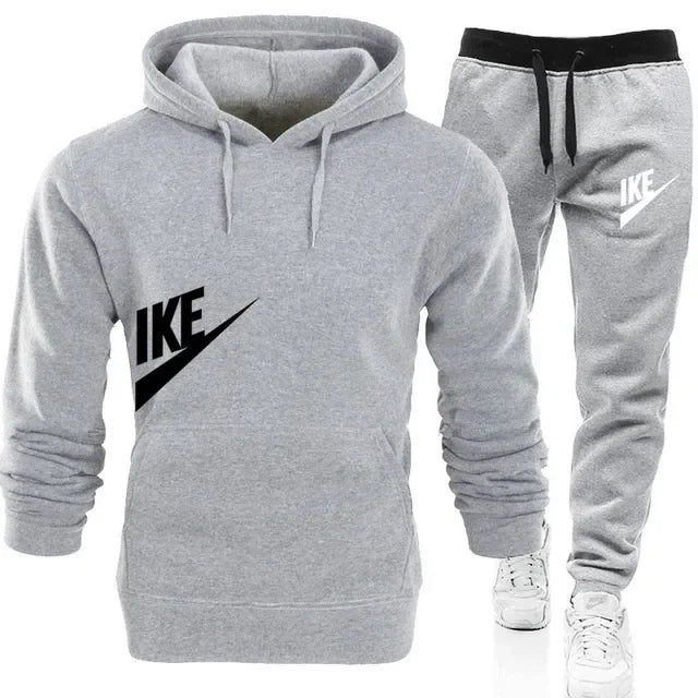 New autumn and winter jogging men's and women's sportswear set, a fashionable street hooded sweatshirt and pants 2-piece set