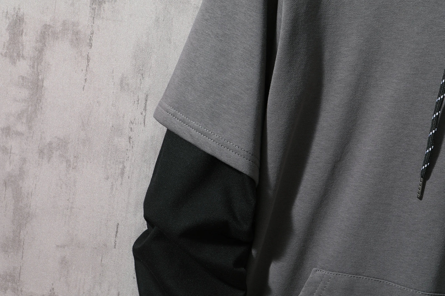 New Patchwork Hooded Sweatshirt Hip Hop Men Pullover Hoodies Streetwear Casual Fashion Clothes Colorblock Hoodie