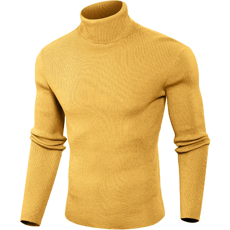 Animal Game Luxury Men's Cold Blouse Casual Sweaters Woolen Turtleneck Pullover Basic Stripes Tshirts Warm Sweatshirt Knit Men BAZAARHUBO