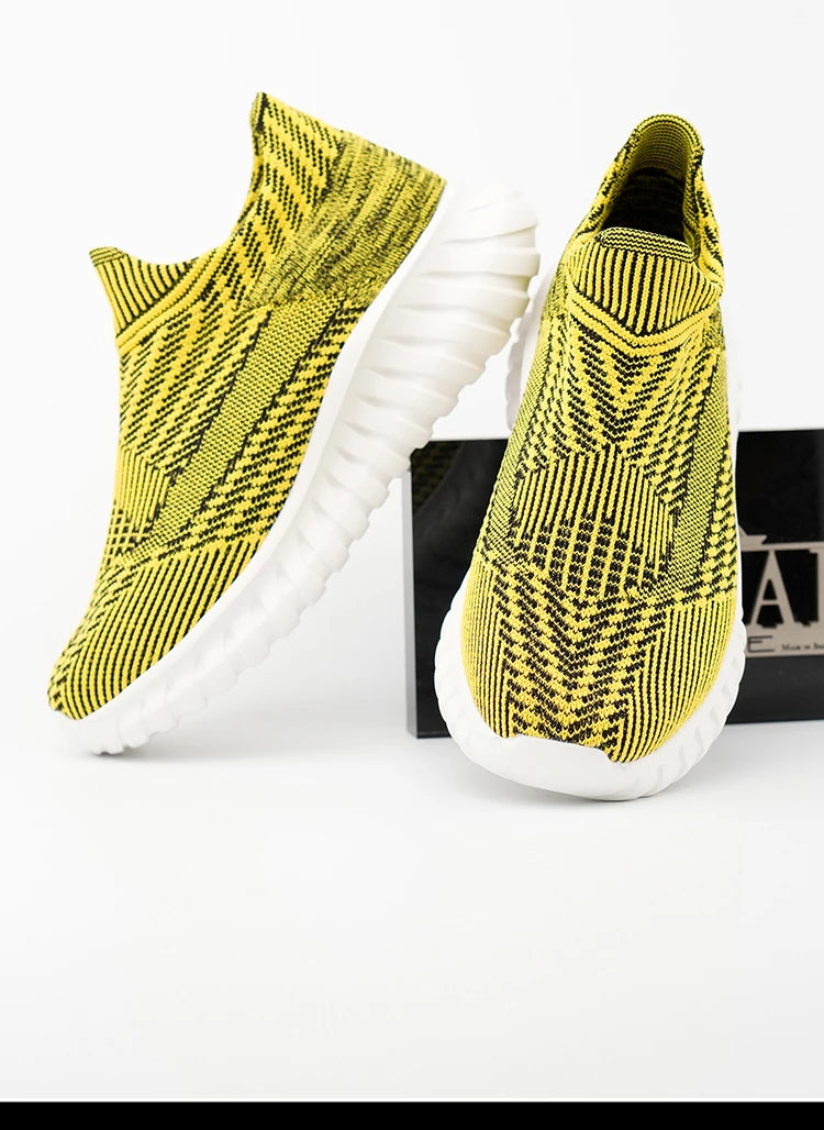 Men's Women Running Shoes Comfortable Slip on Sneakers Man Socks Shoes Lightweight Knit Breathable Casual Outdoors Sneakers