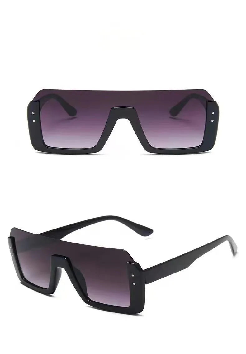 Vintage Sunglasses Women Men Half Frame Square Sun Glasses Female Retro Sunglasses ﻿for Male Eyewear Eye Glasses Sunglasses BAZAARHUBO