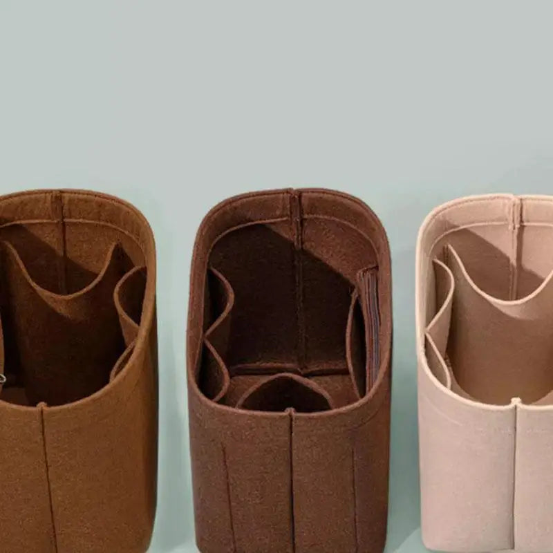 Multi-Pocket Felt Insert Bag Organizer Makeup Organizers Liner Perfect for Women Handbags Bucket Bag Bag Accesories Cosmetic Bag