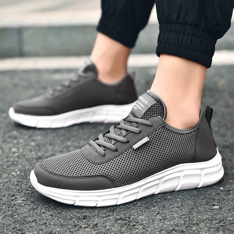 MAEDEF New Sneakers Men's Breathable Mesh Lightweight Casual Walking Man Shoes Big Size 39-48 Comfortable Black Sneakers for Men