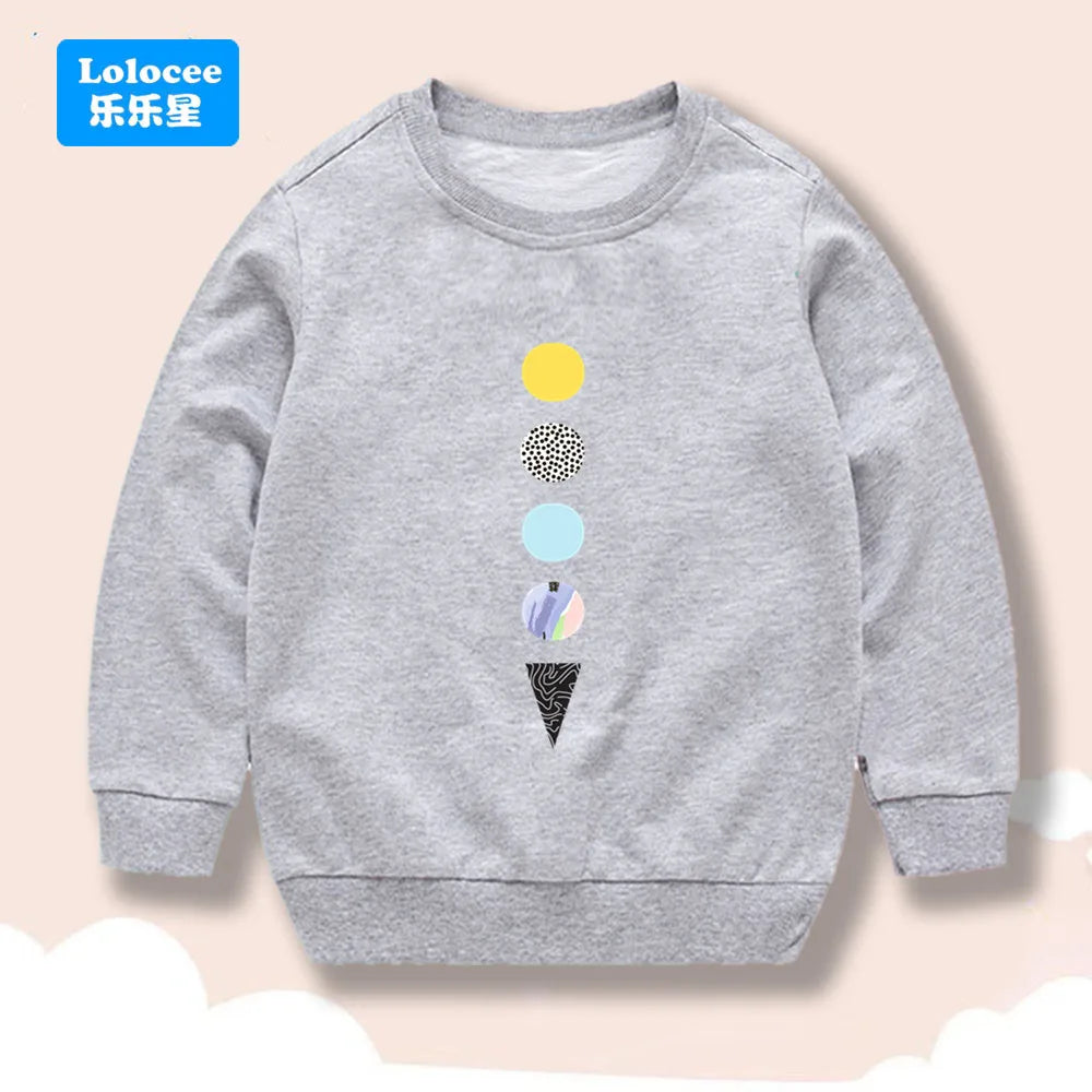 Lolocee Kids Sweatshirt,Crew Neck Long Sleeve with Cute Planet Print,Boys Fashion Pullover Top Toddler Children's Daily Wear XQ1 BAZAARHUBO