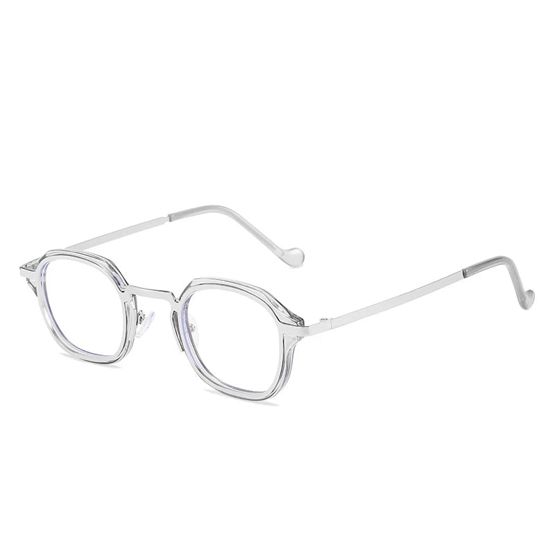 Blue Light Computer Glasses Men TR90 Metal Round Frame Myopia Glasses Women Vintage Optical Nearsighted Eyeglasses 0 To -600 BAZAARHUBO