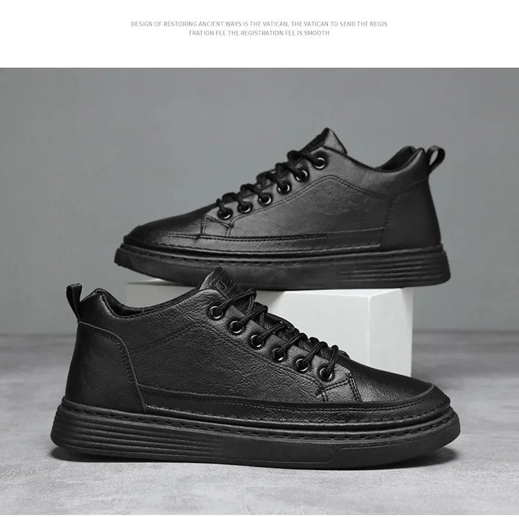 Man's Sneakers New Breathable Business Men Casual Shoes Autumn Non-slip Designer Black Leather Shoes for Men Zapatos Para Hombre