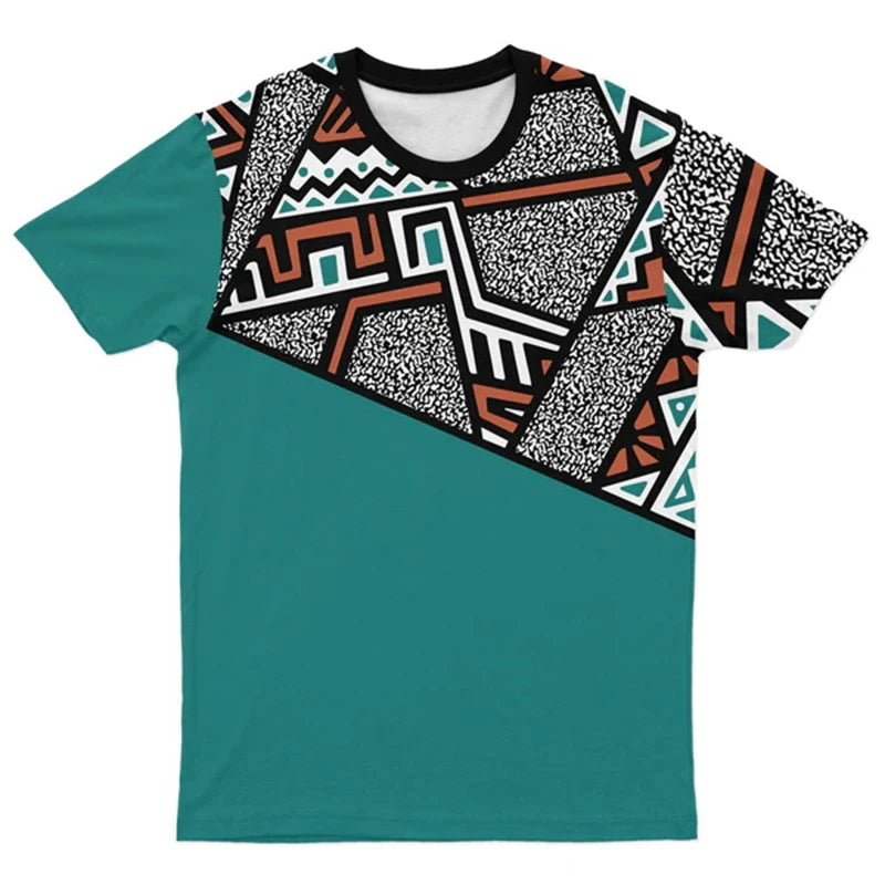 Africa Ethnic T-Shirts African Dashiki 3D Printed Men Women Fashion Streetwear Oversized Short Sleeve T Shirt Tees Tops Clothing