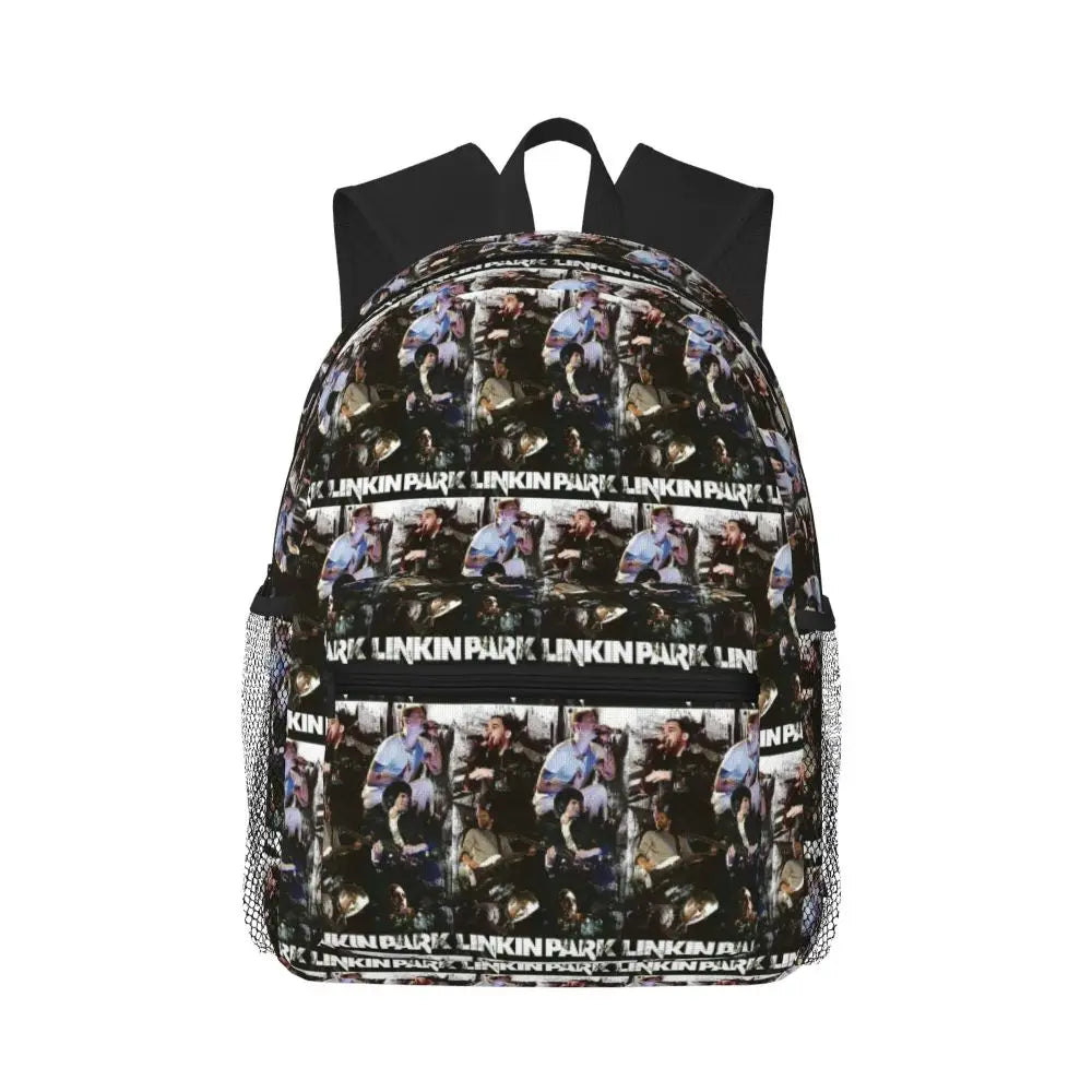 L-Linkin-S P-Park-S Band Student Backpack School Bag Hiking Travel Daypack for Boys Girls Fashion Bookbag Shoulder Bags