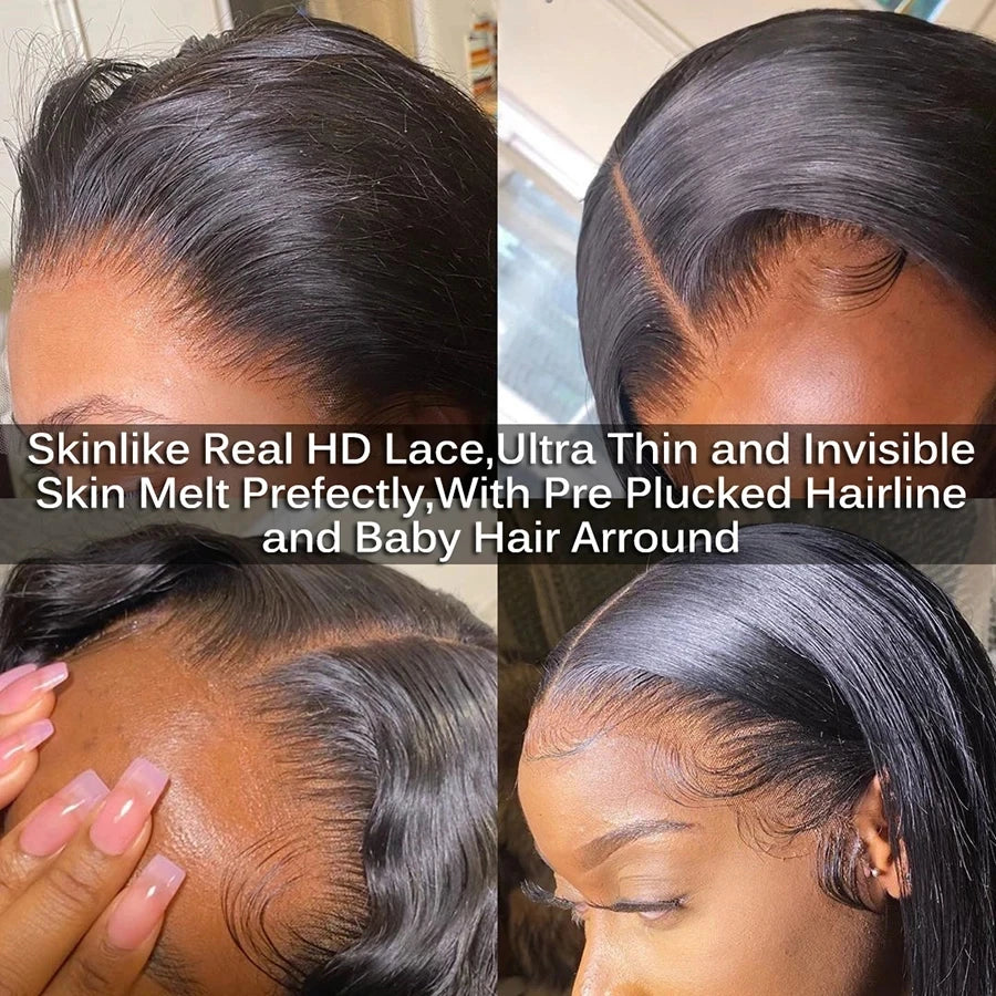 SKINLIKE Invisible HD 5x5 6X6 Lace Closure Only Melt Skin Kinky Curly Hair With 4c Kinky Hairline 13x4 13x6 HD Lace Fronta Only
