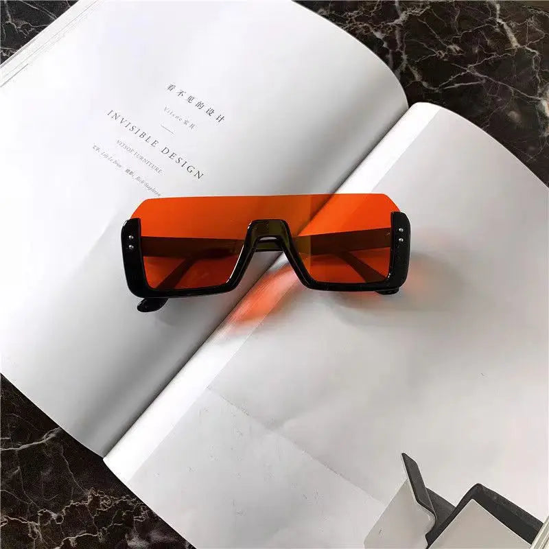Vintage Sunglasses Women Men Half Frame Square Sun Glasses Female Retro Sunglasses ﻿for Male Eyewear Eye Glasses Sunglasses BAZAARHUBO