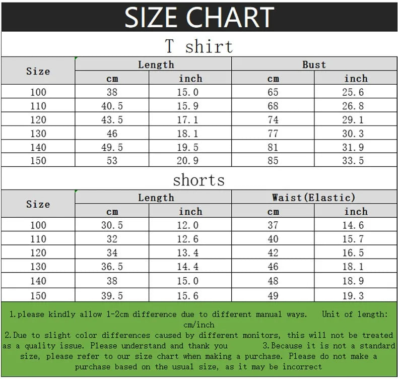 Summer Boys and Girls Fashion T Shirt and Shorts Two Piece Sets Kids Casual Outfits Children Breathable Short Sleeve Top Set New