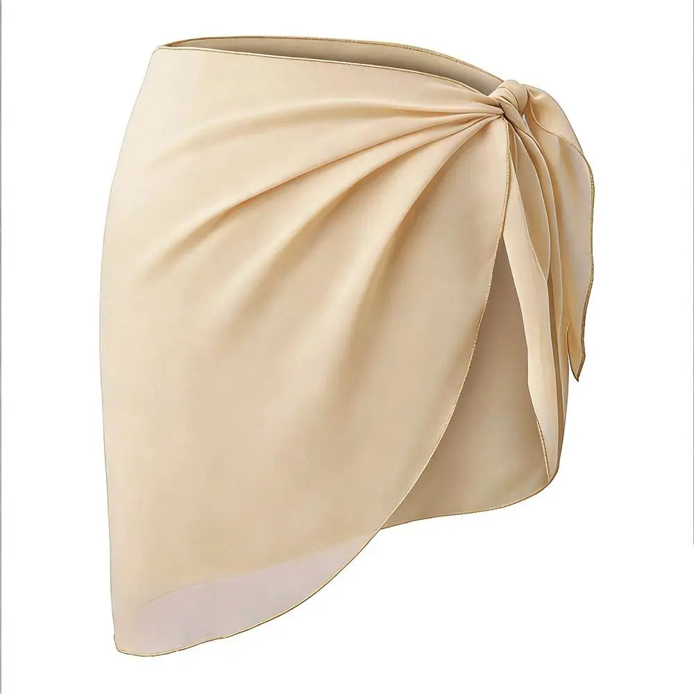 Chiffon Material Beach Dress Sheer Fabric UPF Protection Swimsuit Coverups Short Length Wearable Design Sarongs