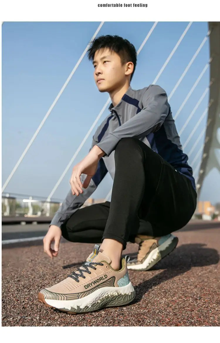 New Fashion Neutral Marathon Running Shoes Outdoor Road Lightweight Slow Running Shoes Men's and Women's Casual Walking Shoes