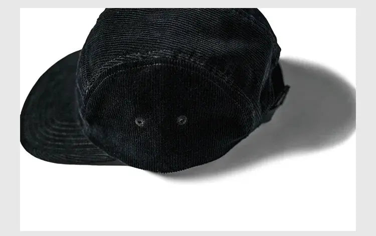 Non Stock 5 Panel Corduroy Hat with Snap Closure Baseball Cap Hip Hop Biker Board Cap BAZAARHUBO