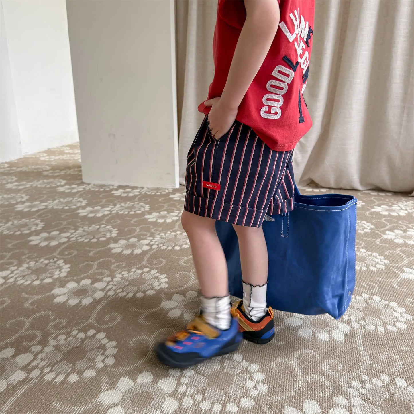 2026 Summer New Children Casual Striped Shorts Boys Girls Loose Shorts Thin Cotton Toddler Pants Fashion Kids Clothes