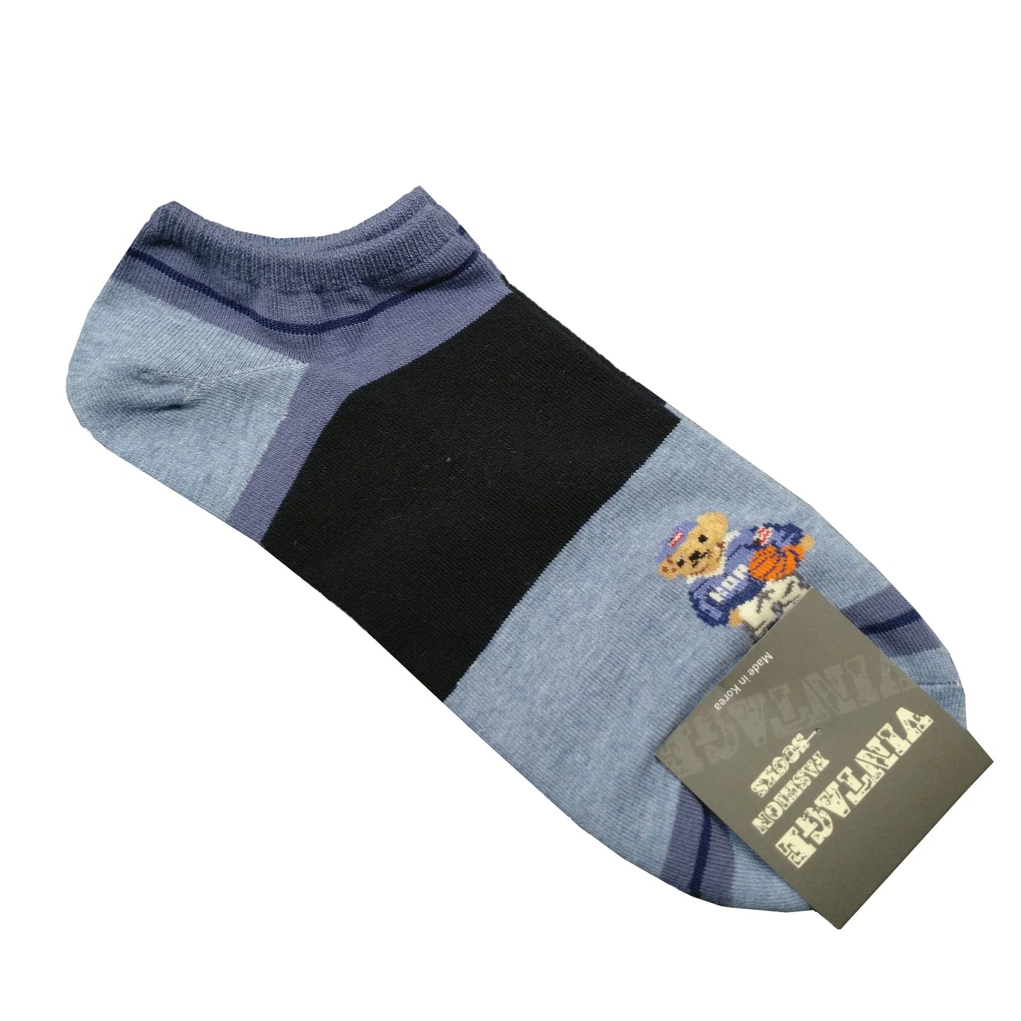 Good Quality Cartoon Gentleman Bear Men's Socks Cotton Harajuku Style Sport Boys Skateboard Novelty Breathable  Christmas Gifts