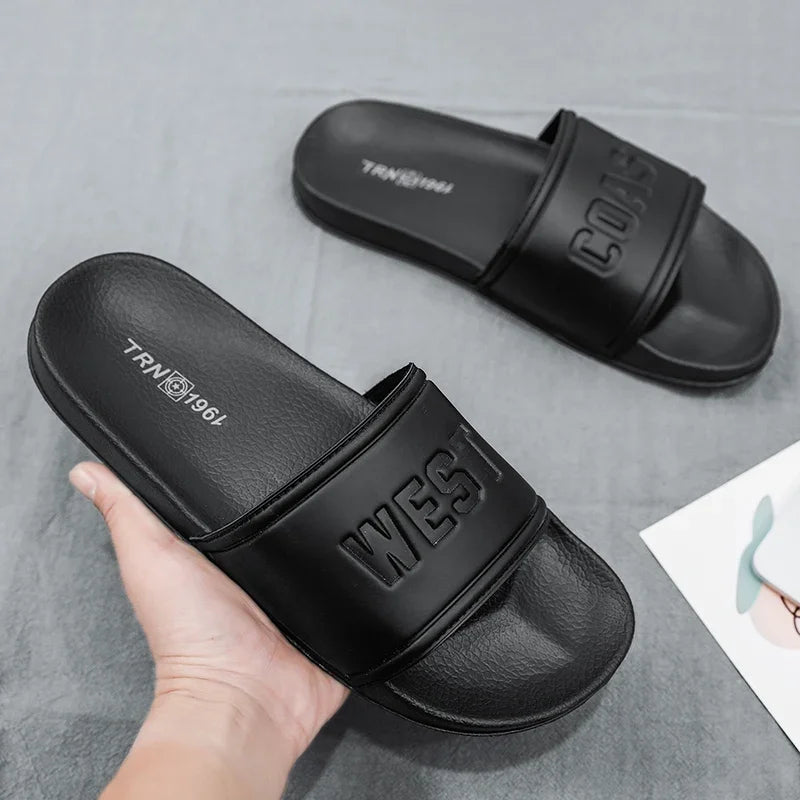 Summer Men Slippers Indoor Home Slides Bathroom Shoes Outdoor Garden Shoes Massage Clogs Male Beach Slippers Flip-Flops Mules 48