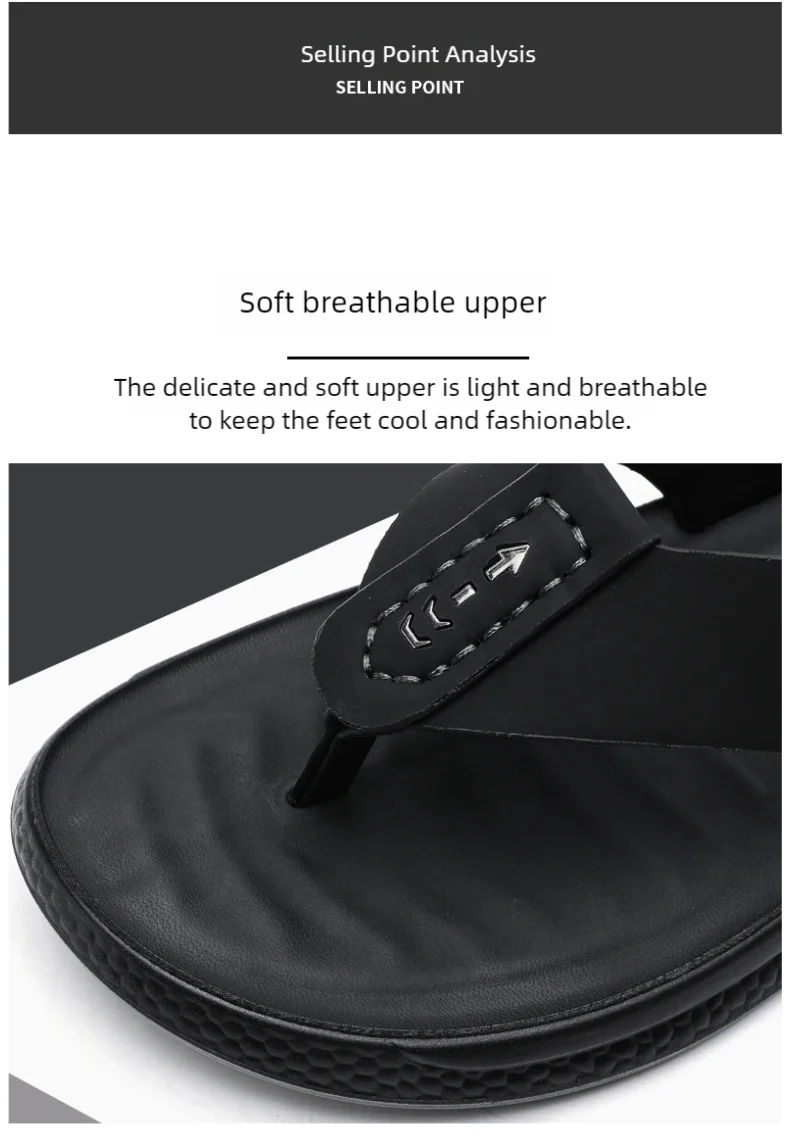 Summer men's high-quality outdoor casual slippers flip flops anti slip waterproof comfort beach shoes youth versatile sandals