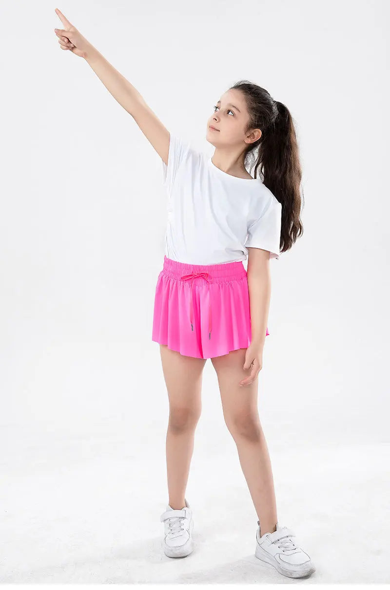 Women Shorts Children High Waist Skirts Breathable Shorts Child Summer Security Shortpants Sportswear Pocket Skirts for Girls
