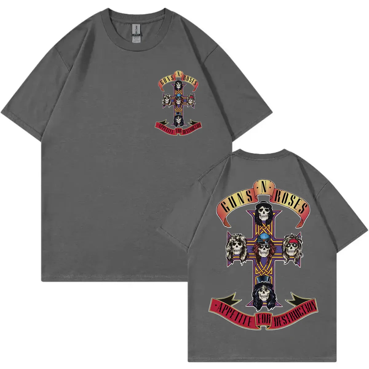 Guns N Roses Appetite for Destruction Album Graphic T Shirts Rock Hip Hop Short Sleeve T-shirt Men Women Casual Loose T-shirts