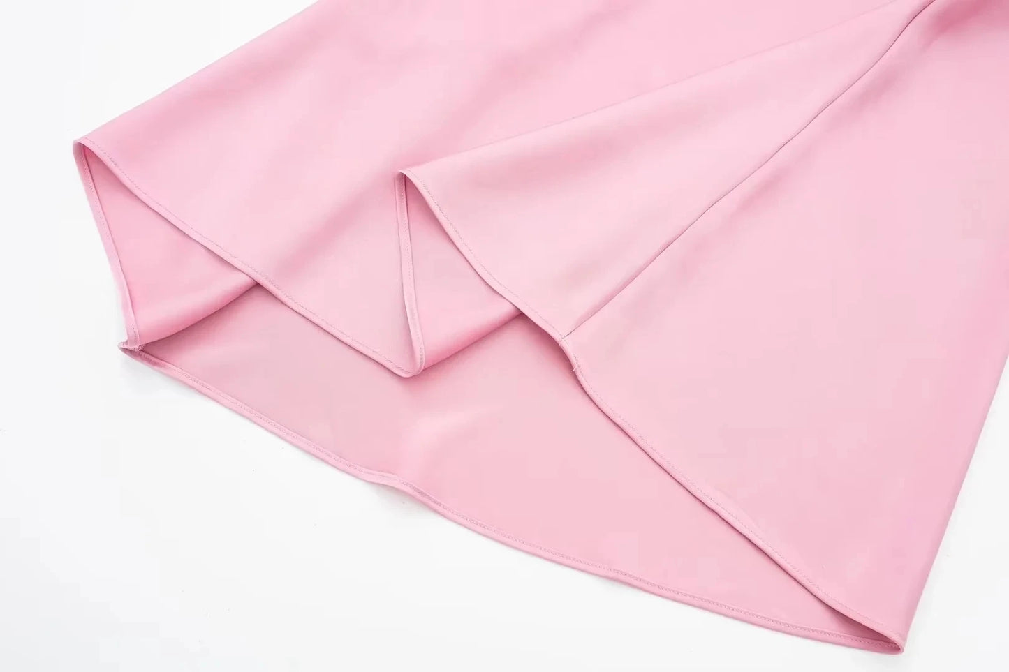 HH Women Fashion Vintage Solid Skirt Satin Slim Elastic Waist Midi Skirts Office Lady Wear Elegant Woman Chic Mermaid Skirt