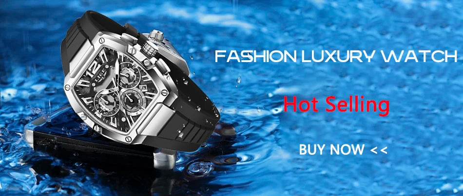LIGE Fashion Simple Man Watch Casual Sports Military Waterproof Silicone Strap Luminous Quartz Watches for Men Chronograph Gifts