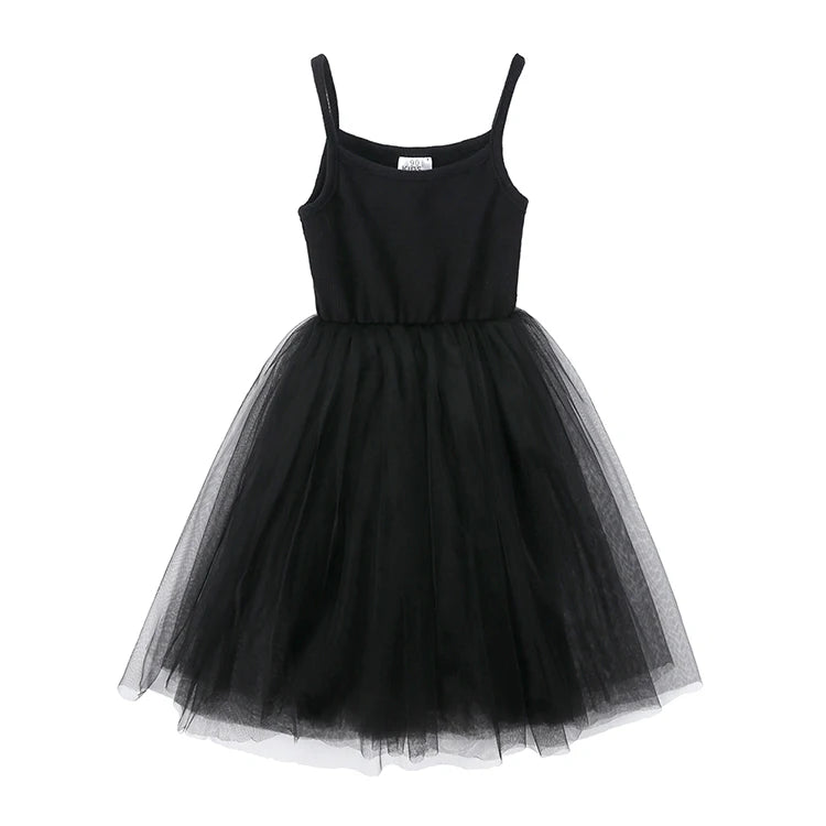 Fashion Cute Girls Casual Dresses Solid Color Sleeveless Suspenders Girls Dress Summer Kids Dresses for Girls 1-8 Years