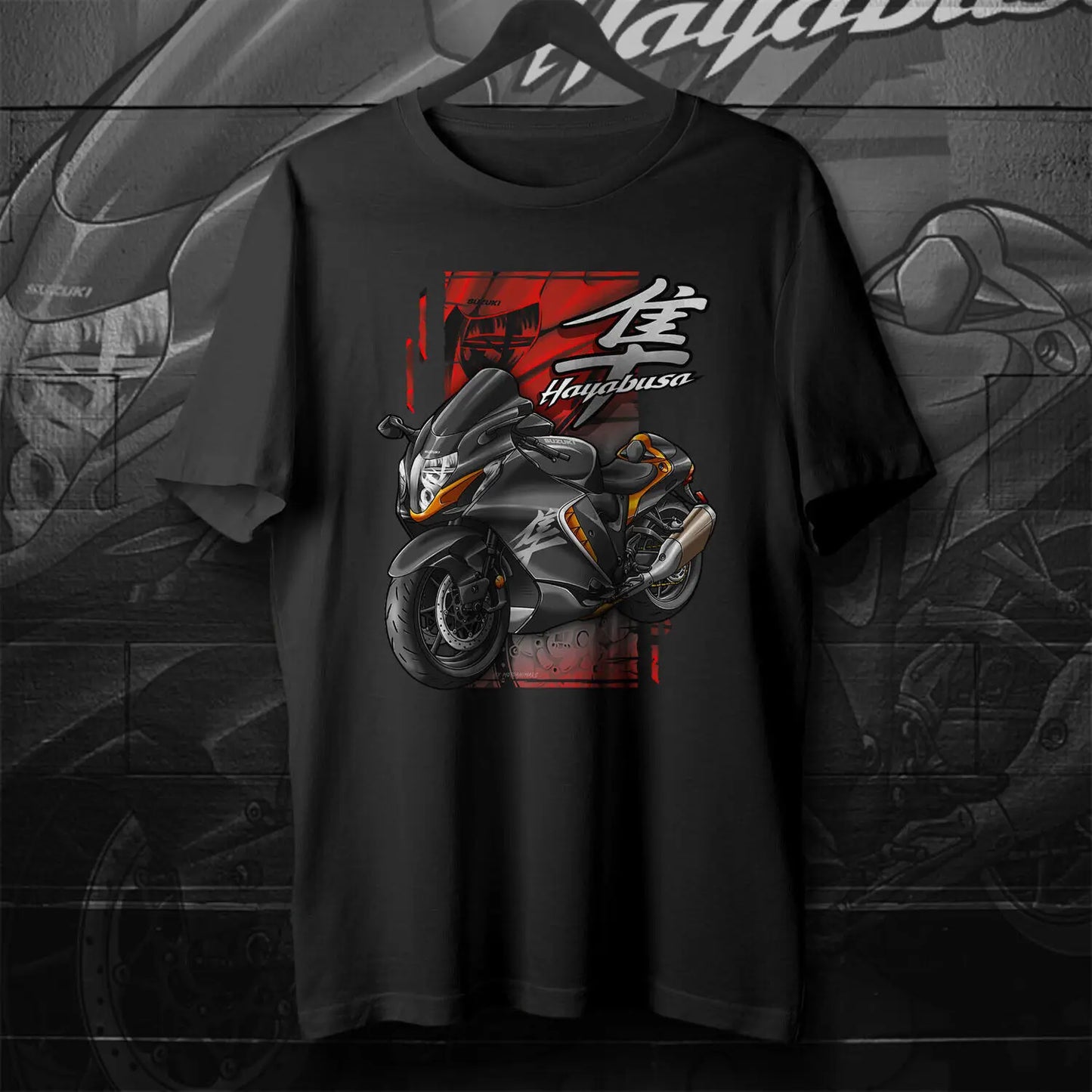 Retro Japanese GSX-1300R Hayabusa 2021-2024 Motorcycle Rider T-Shirt 100% Cotton O-Neck Short Sleeve Summer Casual Mens T-shirt