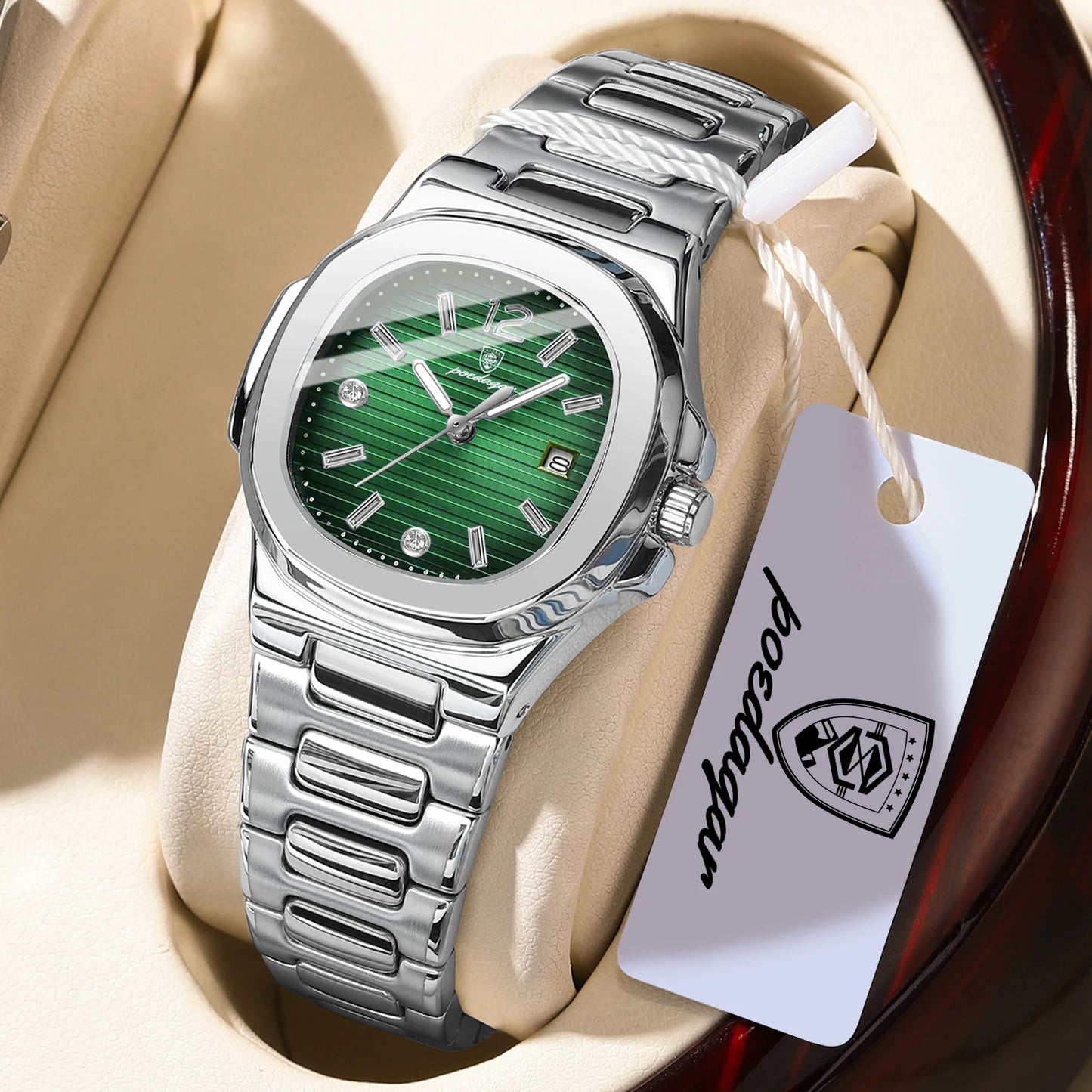 POEDAGAR Casual Fashion Ladies Wristwatch Luminous Waterproof Date Woman Watch Luxury Quartz Square Women's Watches Reloj Hombre