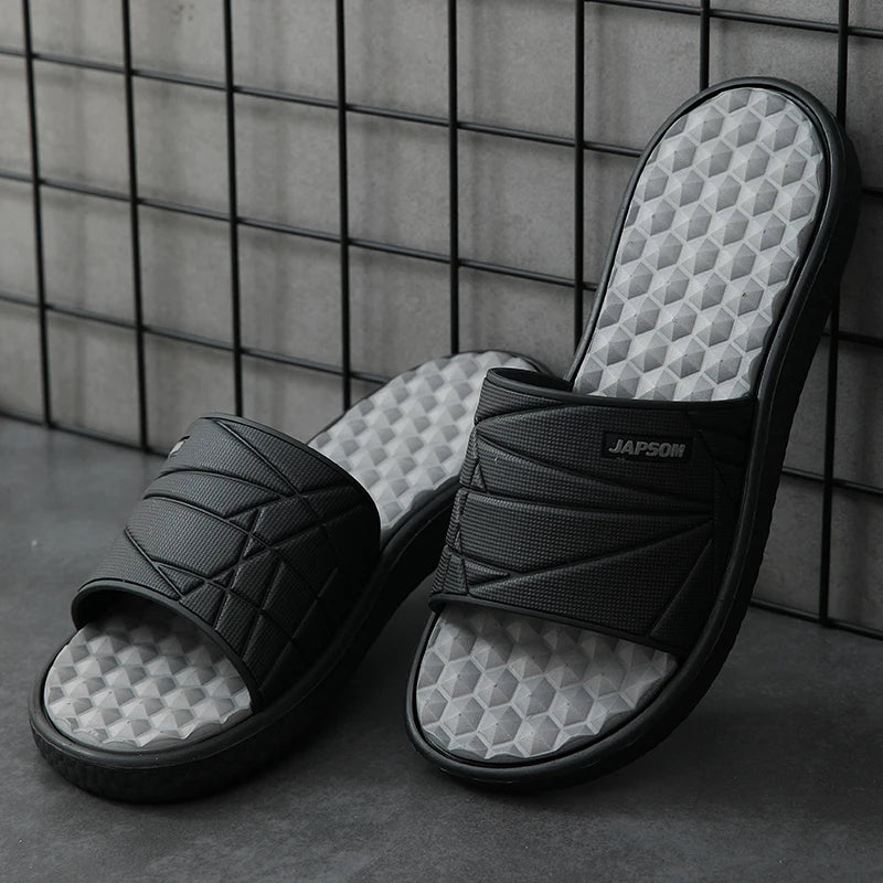 Summer Men Big Size Indoor EVA Massage Slippers Men's Slides House Room Home Shoes Soft Slipers Chausson Homme Pantoufle 48 49