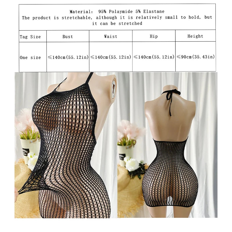 Women Summer Beach Cover Up Hollow Out Beachwear Bodycon Dress Without Underwear Sheer Mesh Fishnet Music festival Swimsuit