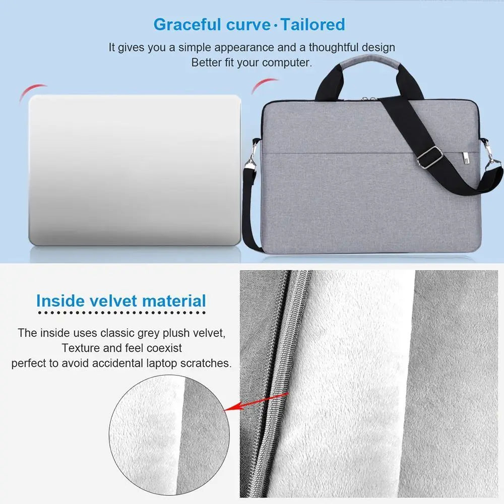 Universal Shockproof Laptop Sleeve Case Large Capacity Ultra Thin Shoulder Bag Business Fashion Laptop Handbag