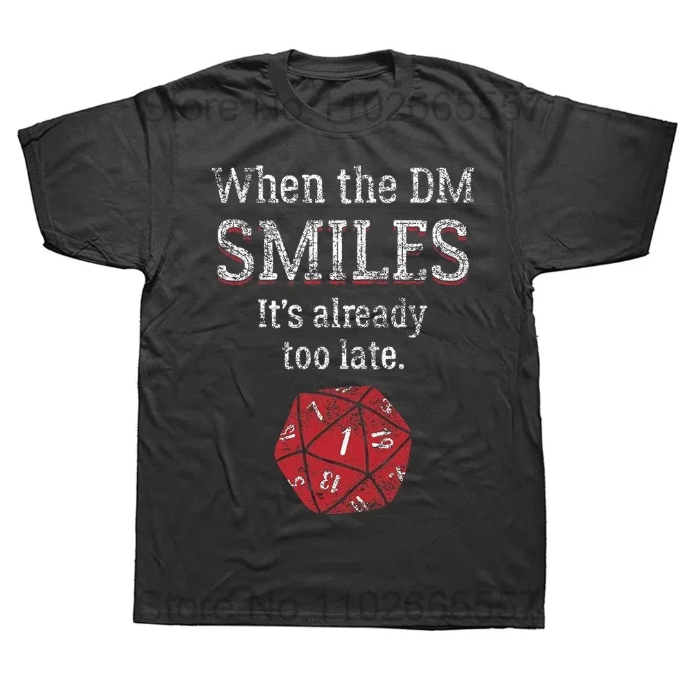 Mathematical Formula Tshirt Pattern Street Wear Short Sleeve I Have a Plan D20 Dice RolePlaying Game Tshirt Women Men Edition