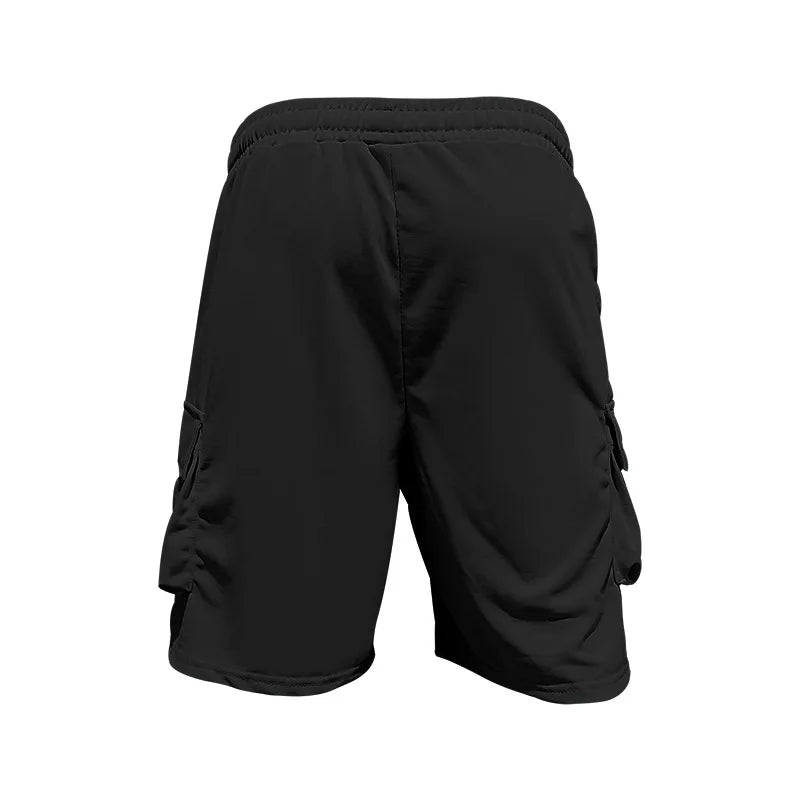 New Summer Style Fashion T-shirt and Utility Shorts Solid Color Set, a Casual and Sporty Men's Suit