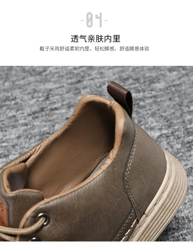Man's Sneakers New Breathable Business Men Casual Shoes Autumn Non-slip Designer Black Leather Shoes for Men Zapatos Para Hombre