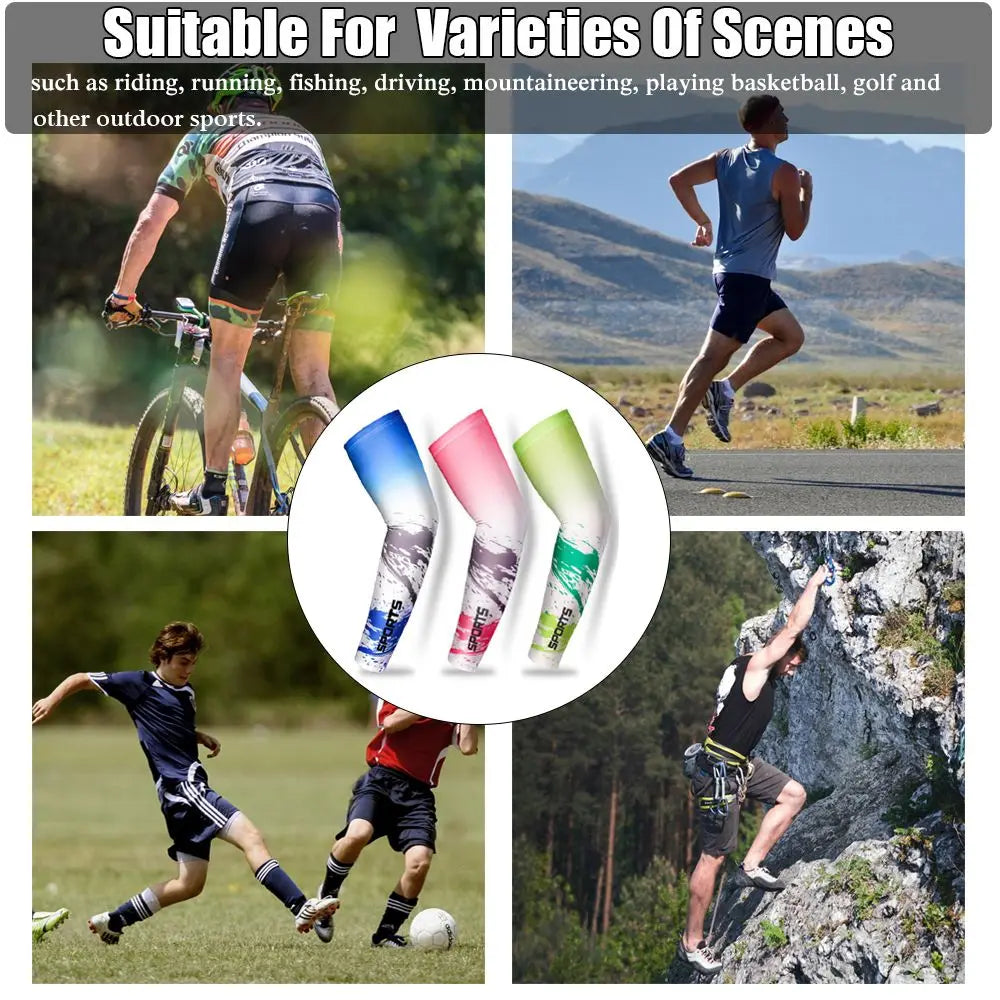 Sportswear Summer Cooling Basketball Sun Protection Outdoor Sport Arm Cover Arm Sleeves