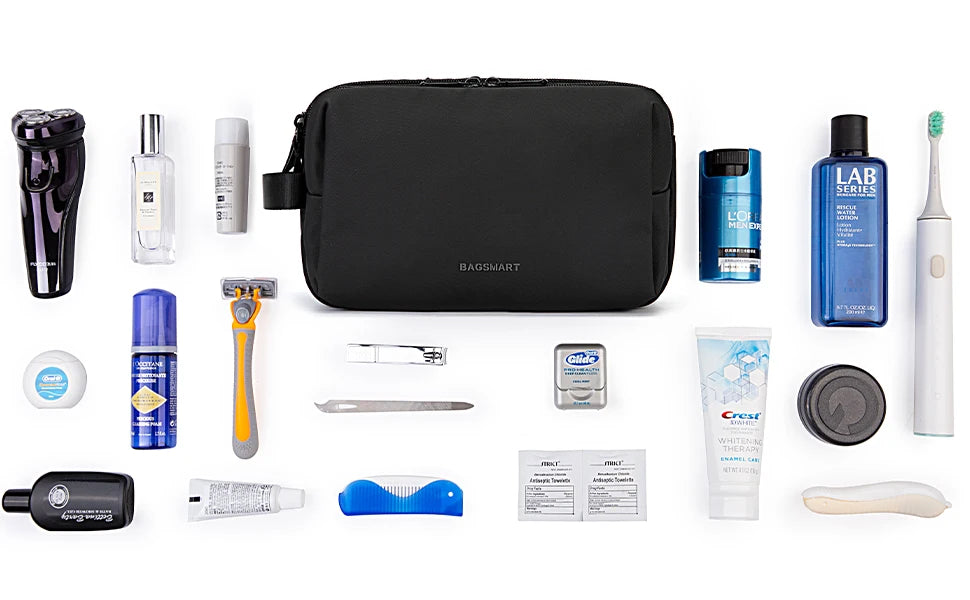 BAGSMART Toiletry Bag for Men Multifunction Outdoor Travel Cosmetic Bag Women Waterproof Makeup Bag Wash Pouch Handbag Organizer